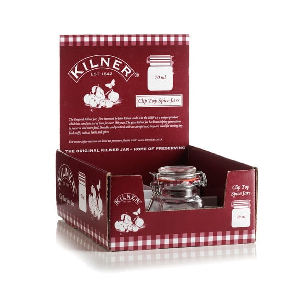 Hranatý pohár s klipom Kilner, 70 ml-image-1