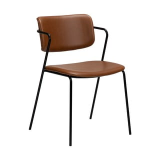 Hnedá stolička z imitácii kože DAN-FORM Denmark Zed