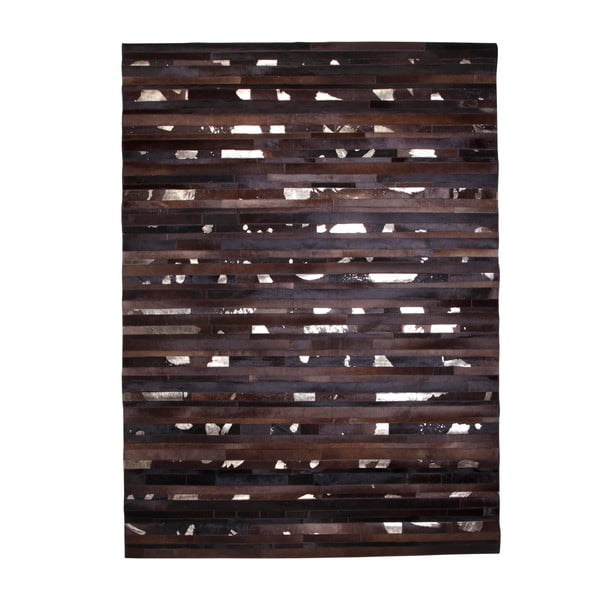 Kožený koberec Leap Brown, 170x240 cm