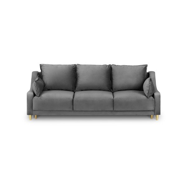 Svetlosivá rozkladacia pohovka s úložným priestorom Mazzini Sofas Pansy, 215 cm-image-2