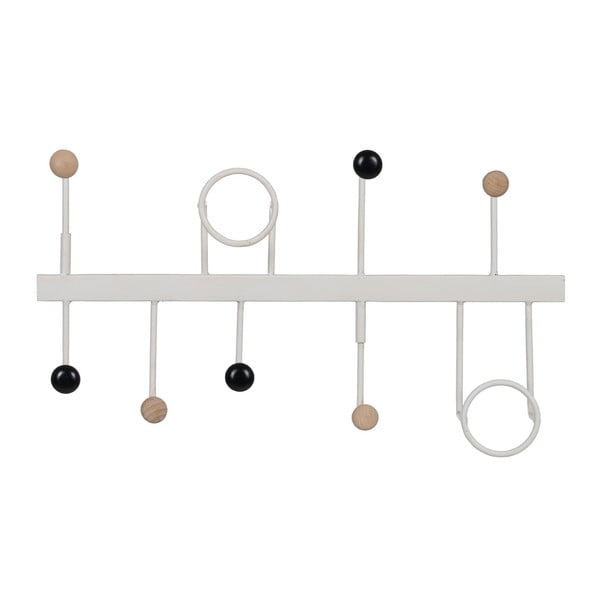 Biely kovový nástenný vešiak – Ixia