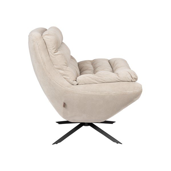 Biele zamatové kreslo Vince – Dutchbone-image-3