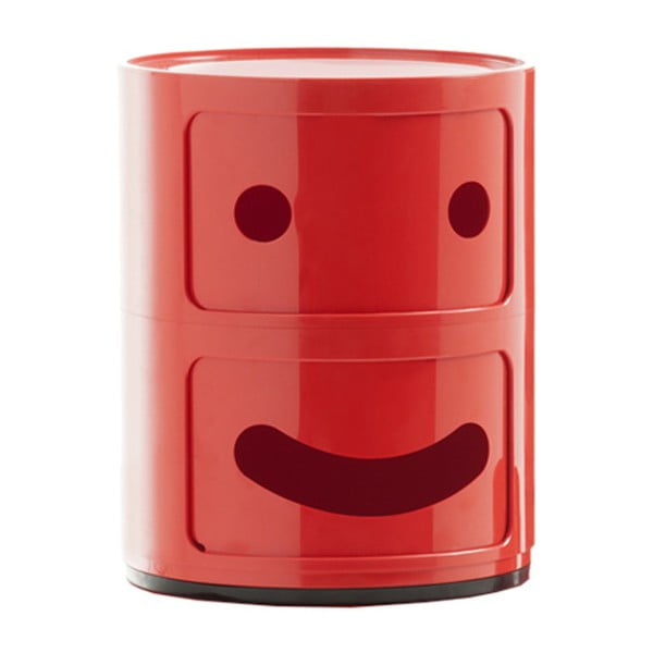 Červený kontajner s 2 zásuvkami Kartell Componibili Smile