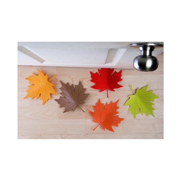 Žltá zarážka pod dvere v tvare listu Qualy&CO Autumn-image-1
