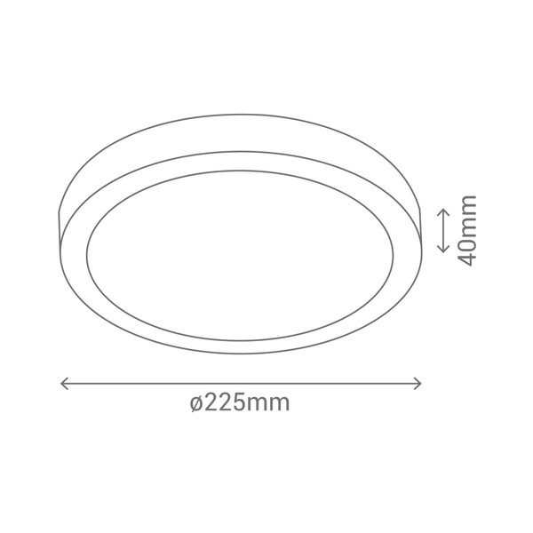 Sivé kruhové stropné svietidlo SULION, ø 22,5 cm-image-3
