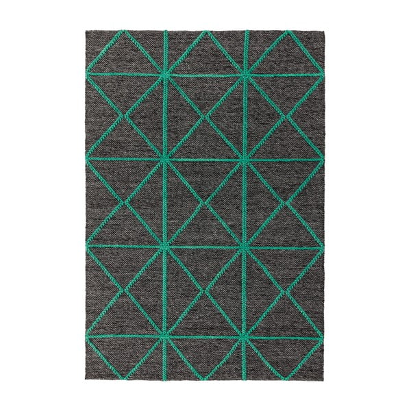 Čierno-zelený koberec Asiatic Carpets Prism, 120 x 170 cm