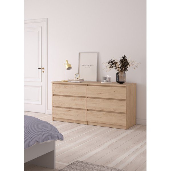Komoda v dekore duba v prírodnej farbe 154x76x50 cm Naia – Tvilum-image-1
