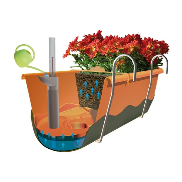 Zelená samozavlažovacia truhlica Plastia Mareta, dĺžka 60 cm-image-3