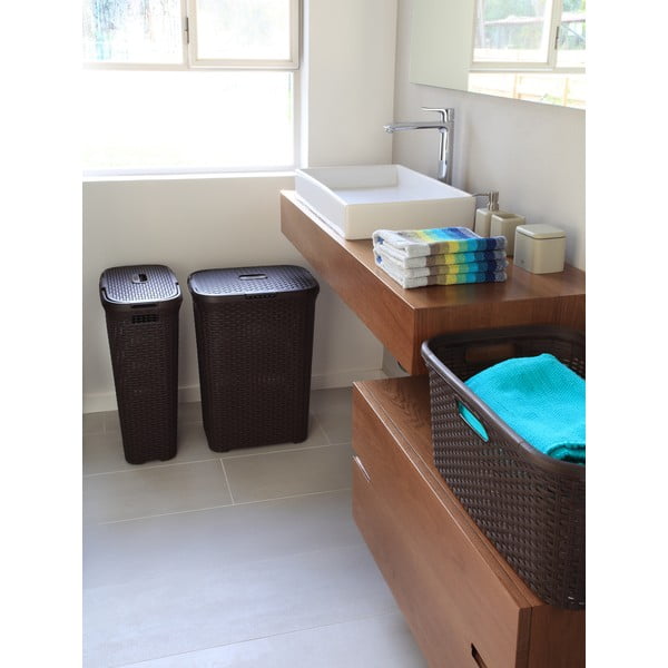 Hnedý kôš na bielizeň Curver Style Basket, 45 l-image-3