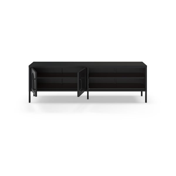 Čierny TV stolík 160x50 cm Diora – Marckeric-image-2