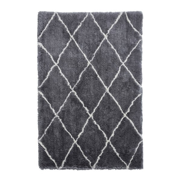 Sivo-krémový ručne tuftovaný koberec Think Rugs Morocco Grey & Cream, 200 × 290 cm
