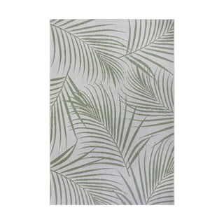 Zeleno-sivý vonkajší koberec Ragami Flora, 120 x 170 cm