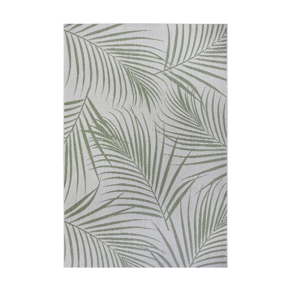 Zeleno-sivý vonkajší koberec Ragami Flora, 200 x 290 cm