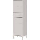 Krémovobiela matná vysoká/úzka kúpeľňová skrinka 34x123 cm Laurino – Germania
