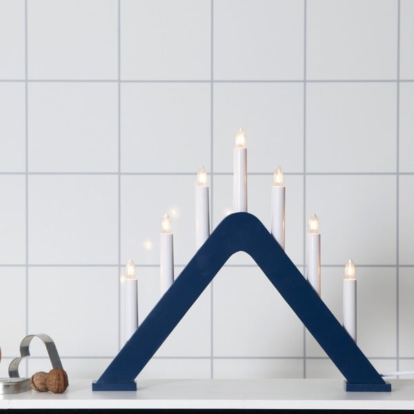 Tmavomodrá vianočná svetelná dekorácia do zásuvky Jarve – Star Trading-image-1