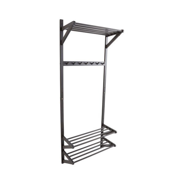 Čierna predsieňová zostava z borovicového dreva 75x190x32 cm Cole – Jotex
