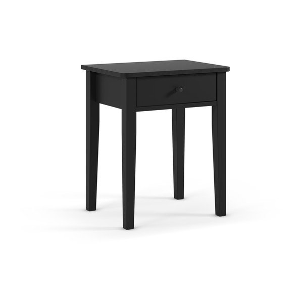 Čierny matný nočný stolík Bart – Marckeric