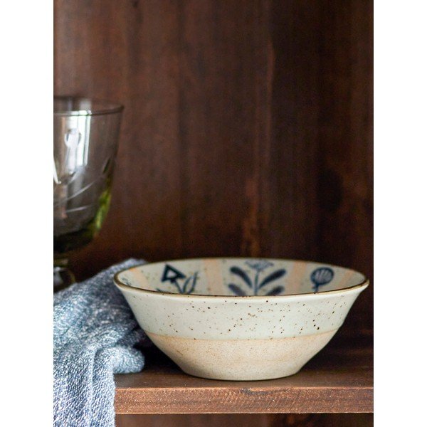 Miska z kameniny v svetlomodrej a krémovej farbe 500 ml Leonie – Bloomingville-image-1