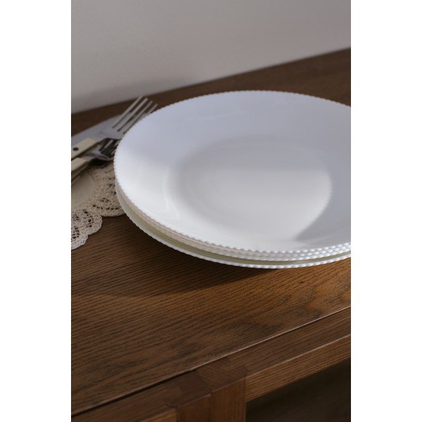 Biele sklenené taniere v súprave 4 ks ø 25 cm Alessia – Jotex-image-1