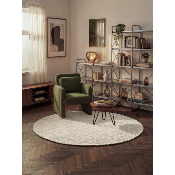 Krémovobiely ručne tkaný vlnený okrúhly koberec ø 200 cm Bexley Woolwich – Ted Baker-image-1