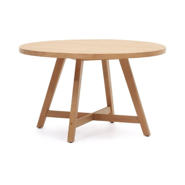 Okrúhly záhradný jedálenský stôl z eukalyptového dreva ø 130 cm Urqell - Kave Home