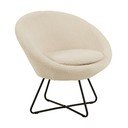 Krémovobiele kreslo z umelej vlny Actona Center