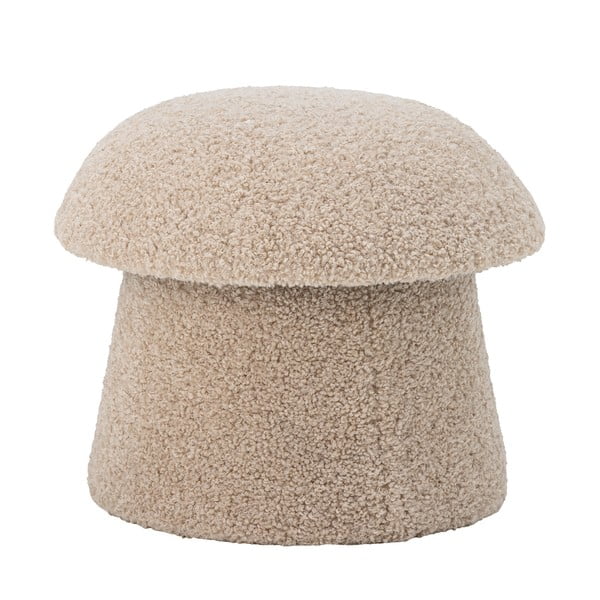 Béžový taburet z textílie buklé Bocca – Bloomingville