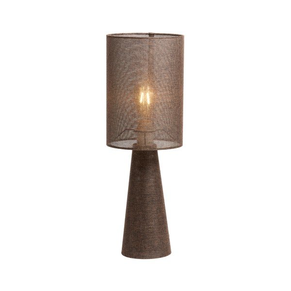 Hnedá stolová lampa s textilným tienidlom (výška  58 cm) Micky – Light & Living-image-4