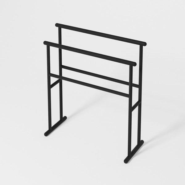 Čierny stojan na uteráky z dubového dreva Wireworks Yoku-image-1