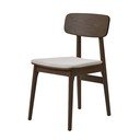 Hnedá čalúnená jedálenská stolička Livo – Unique Furniture