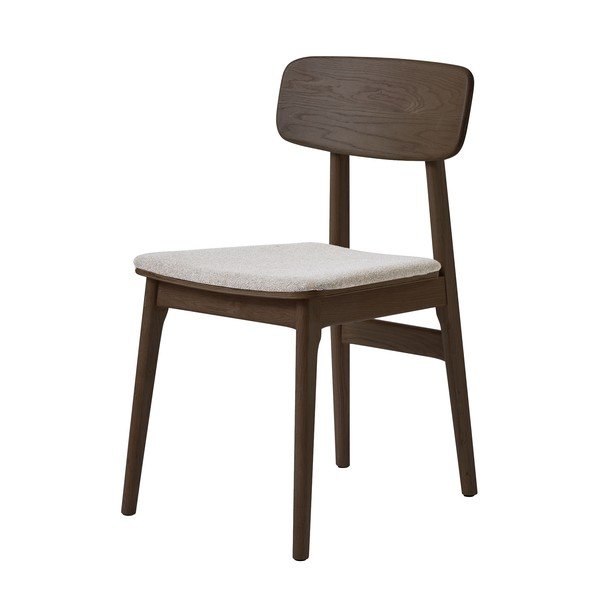 Hnedá čalúnená jedálenská stolička Livo – Unique Furniture