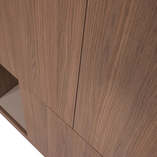 Modulárna skrinka v tmavo prírodnej farbe 80x215 cm Build – WOOOD-image-3