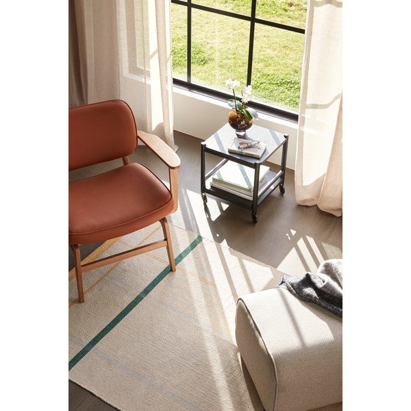Servírovací stolík na kolieskach z dubového dreva 40x40 cm Norm – Hübsch-image-4