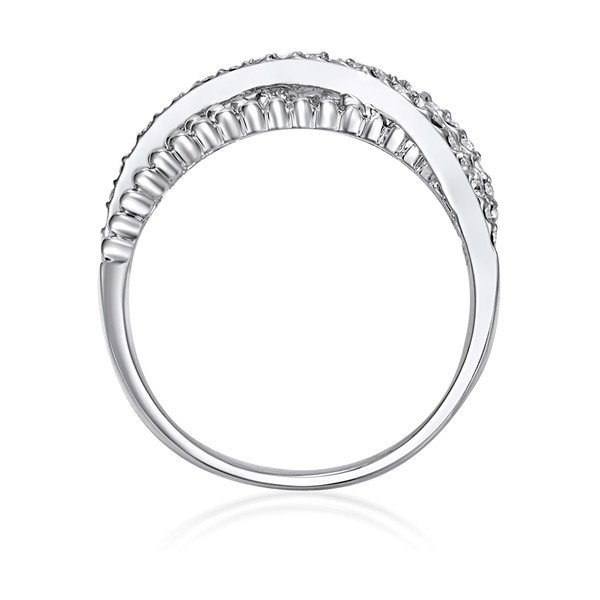 Dámsky prsteň striebornej farby Runway Criss, 54-image-1