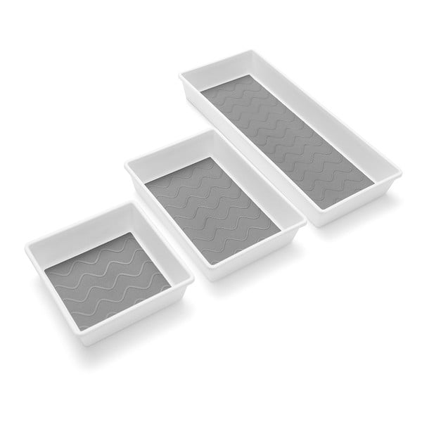 Sada 3 sivo-bielych protišmykových prehriadok Addis-image-4