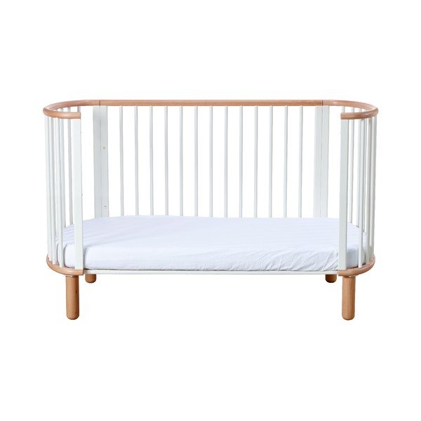Biela detská postieľka z bukového dreva Flexa Baby, 70 x 140 cm-image-3