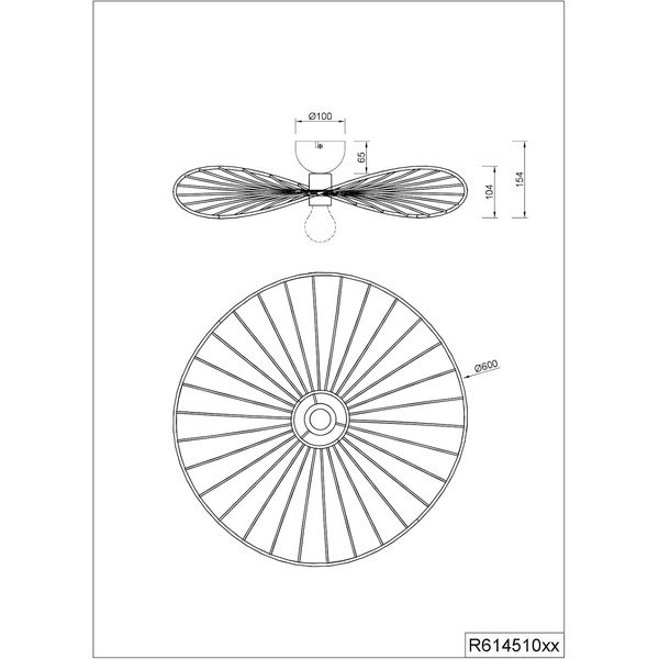 Biele stropné svietidlo ø 60 cm Chapeau – Reality-image-4