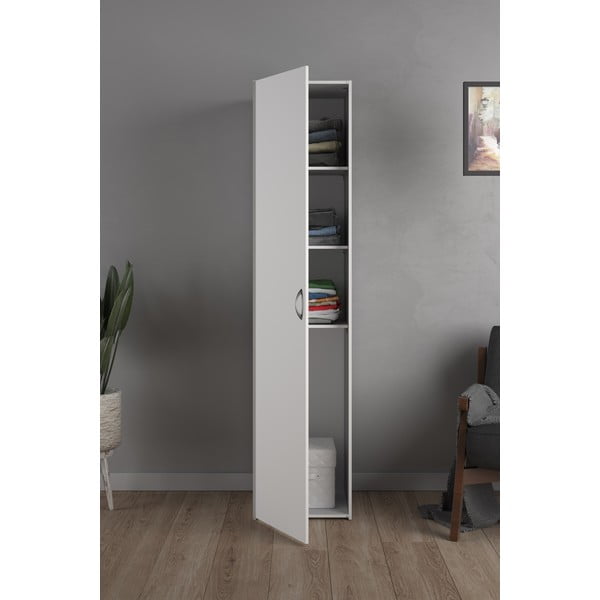 Biela šatníková skriňa 39x175 cm Space – Tvilum-image-1