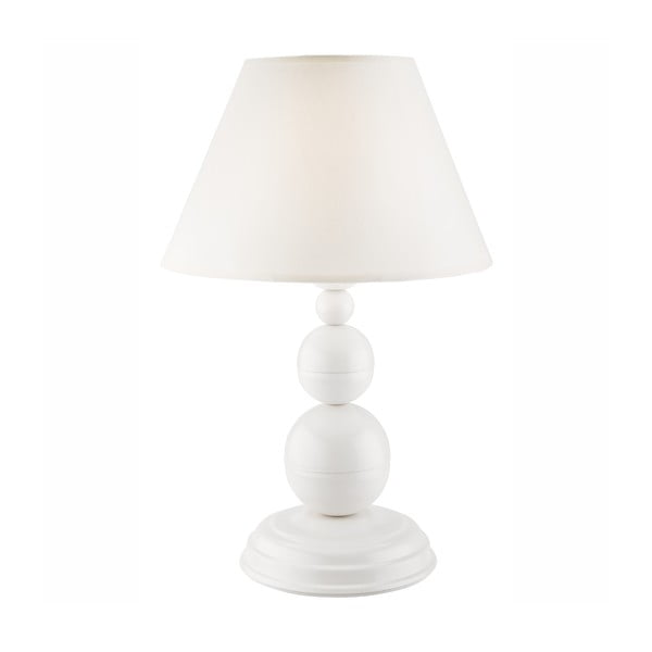 Biela stolová lampa - LAMKUR