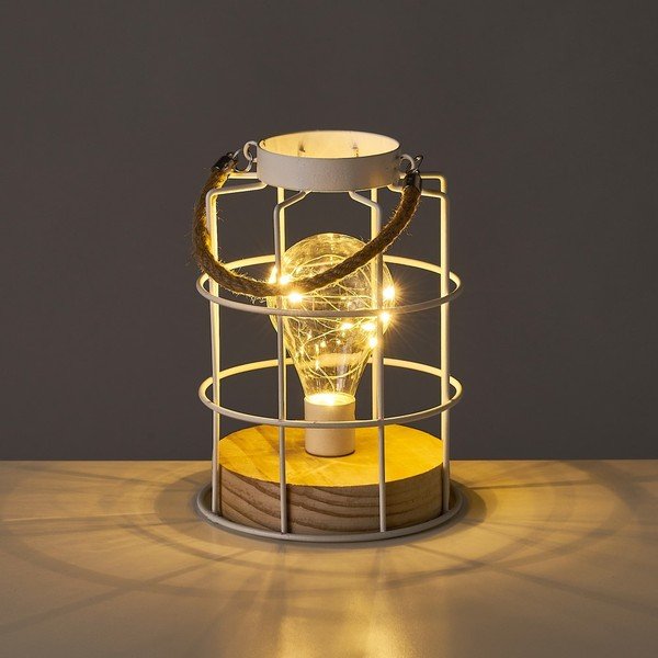 Biela stolová lampa (výška  20,5 cm) – Casa Selección-image-1