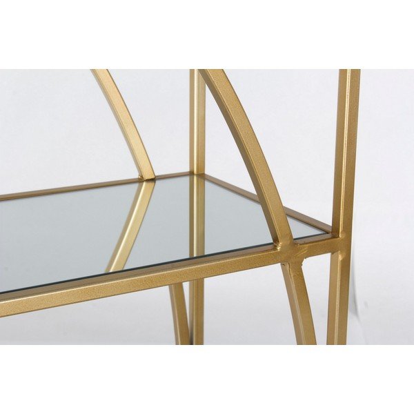 Oceľová knižnica v zlatej farbe 56x151,5x25 cm Elenor – Bizzotto-image-3