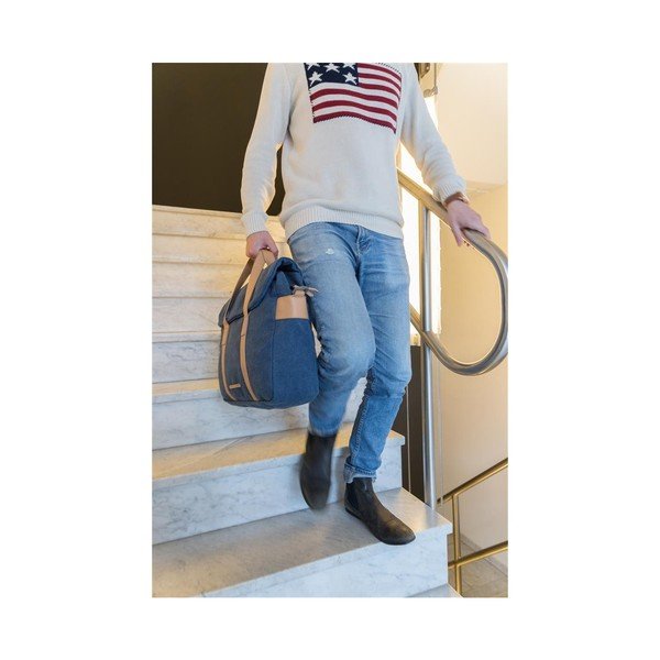 Modrá plátěná taška na notebook 15,6'' XD Collection, 16 l-image-4