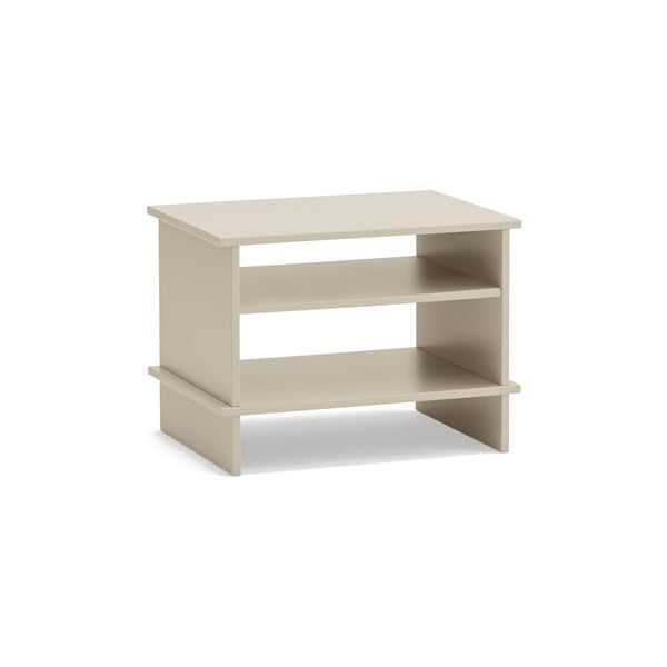 Krémovobiely nočný stolík s poličkami Inari – Teulat