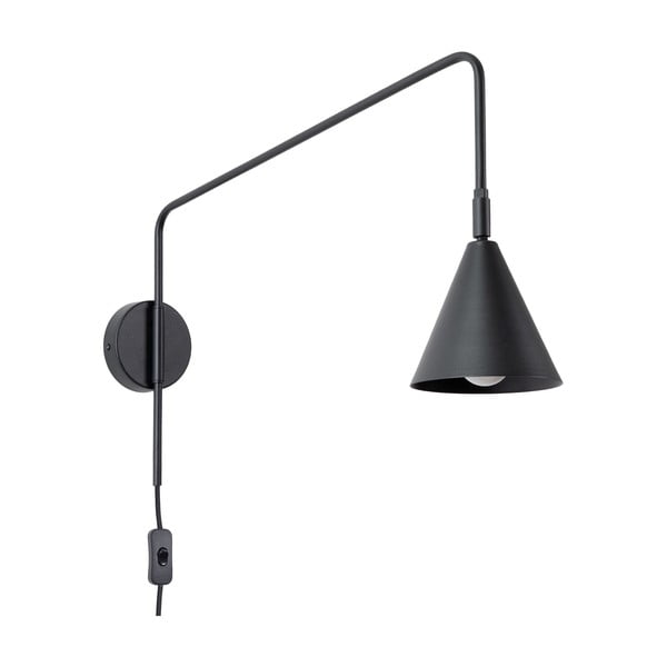 Čierne nástenné svietidlo do zásuvky Zylo – Sollux