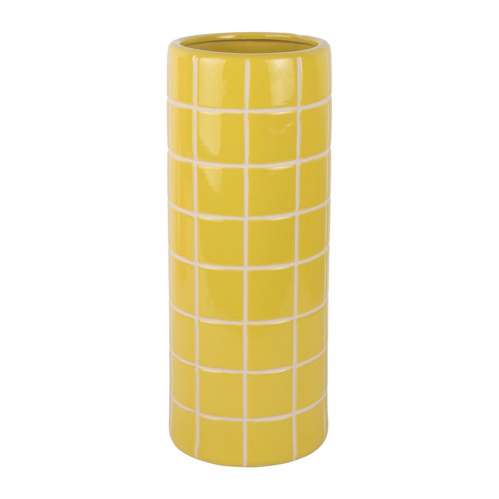 E-shop Žltá keramická váza (výška 40 cm) Retro Tiles – PT LIVING