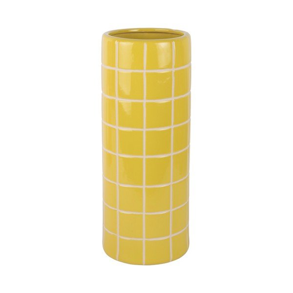 Žltá keramická váza (výška  40 cm) Retro Tiles – PT LIVING