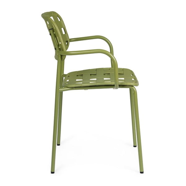 Zelené kovové záhradné stoličky v súprave 4 ks Clover – Bizzotto-image-2