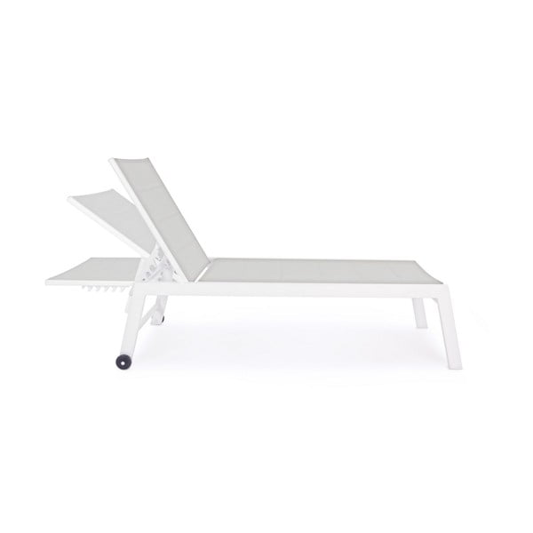 Biele kovové záhradné ležadlo Hilde – Bizzotto-image-2