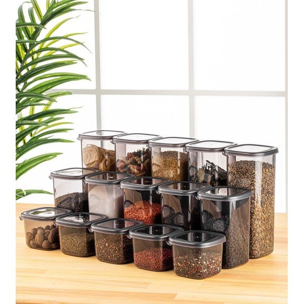 Plastové dózy v súprave 15 ks na potraviny Fresco – Hermia-image-1