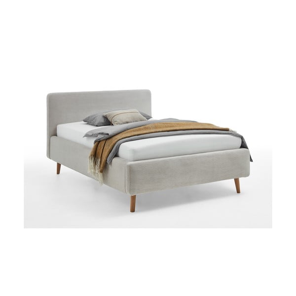 Béžová čalúnená jednolôžková posteľ bez roštu 120x200 cm Mattis – Meise Möbel-image-2